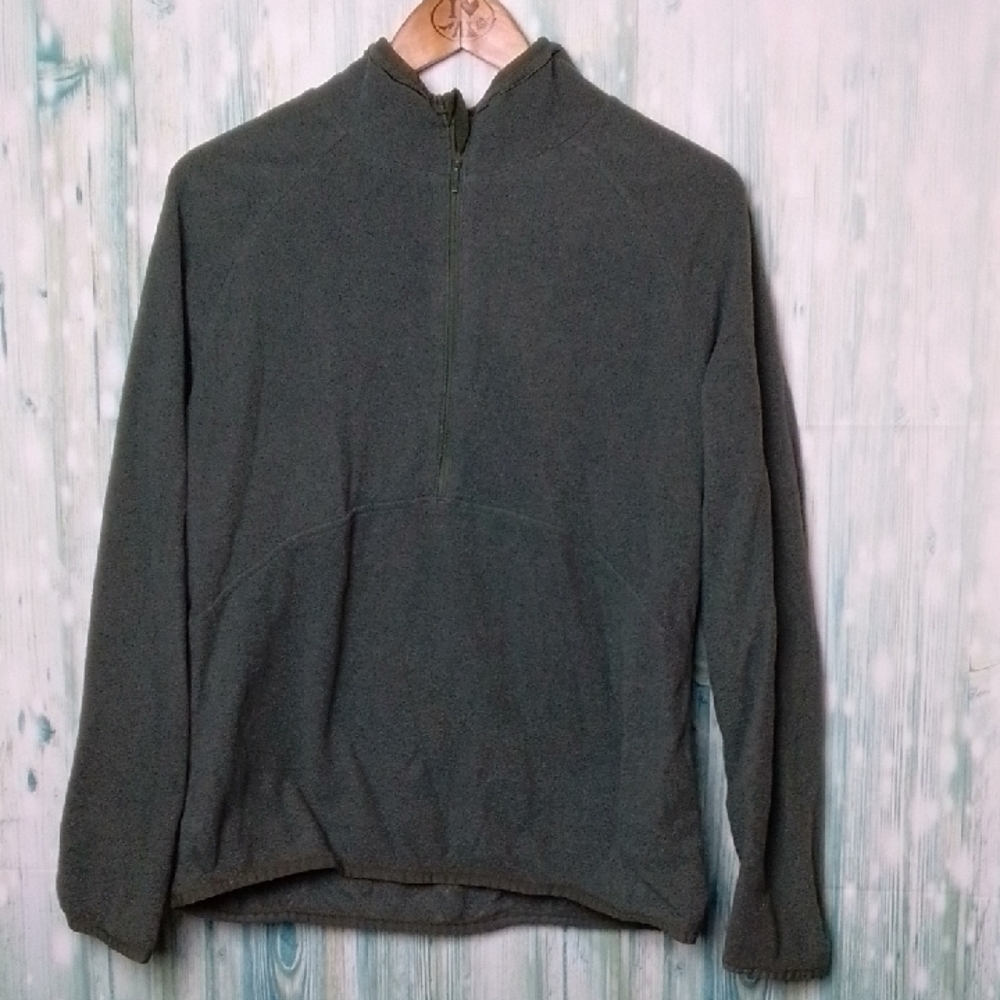 REI 1/4 Zip Pull Over Fleece Large Green